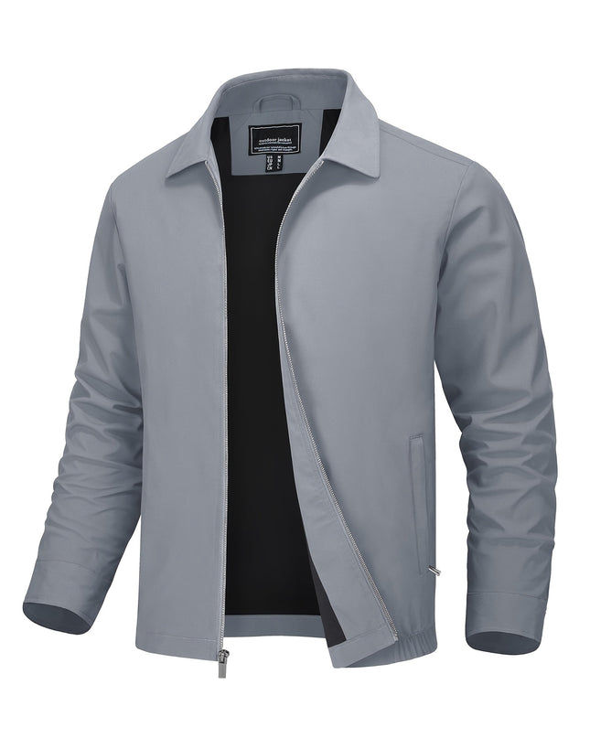 Men's Lightweight Casual Jacket - Windproof with Pockets