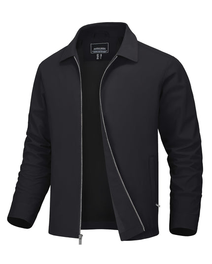 Men's Lightweight Casual Jacket - Windproof with Pockets