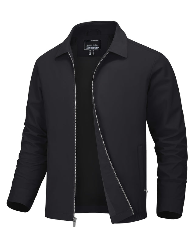 Men's Lightweight Casual Jacket - Windproof with Pockets
