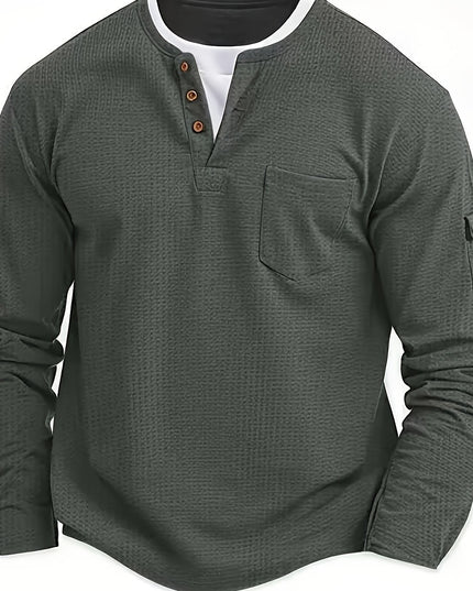 Men's Lightweight Sweatshirt - Casual Long Sleeve Top for Spring/Autumn