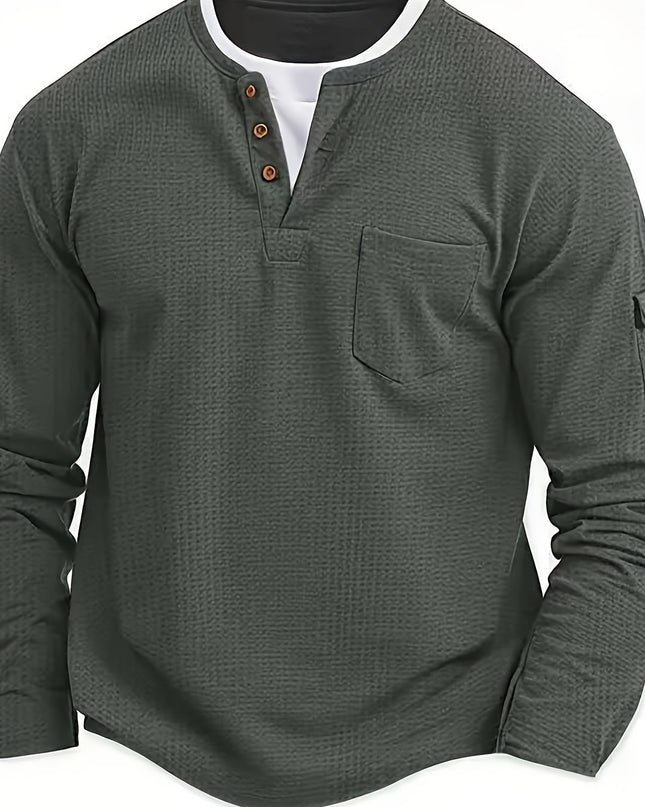 Men's Lightweight Sweatshirt - Casual Long Sleeve Top for Spring/Autumn