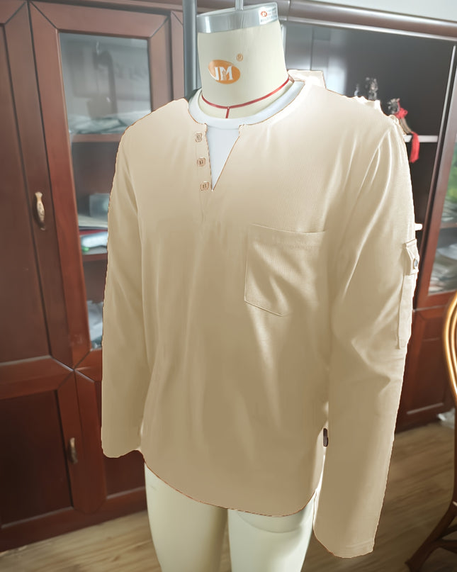 Men's Lightweight Sweatshirt - Casual Long Sleeve Top for Spring/Autumn