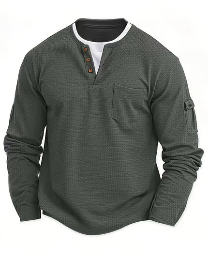 Men's Lightweight Sweatshirt - Casual Long Sleeve Top for Spring/Autumn