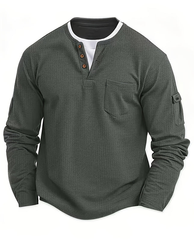 Men's Lightweight Sweatshirt - Casual Long Sleeve Top for Spring/Autumn