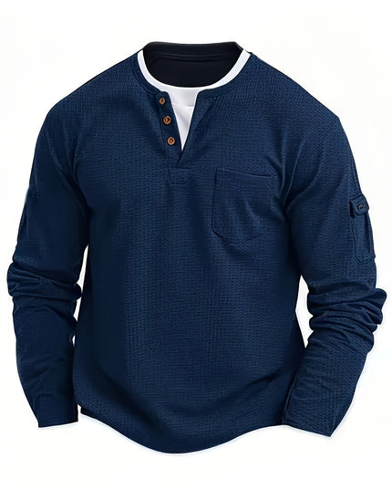Men's Lightweight Sweatshirt - Casual Long Sleeve Top for Spring/Autumn