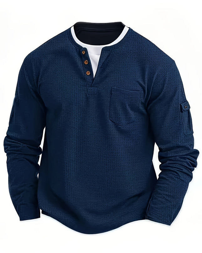 Men's Lightweight Sweatshirt - Casual Long Sleeve Top for Spring/Autumn