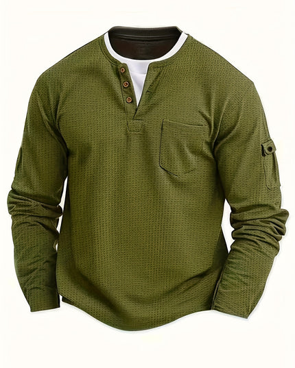 Men's Lightweight Sweatshirt - Casual Long Sleeve Top for Spring/Autumn