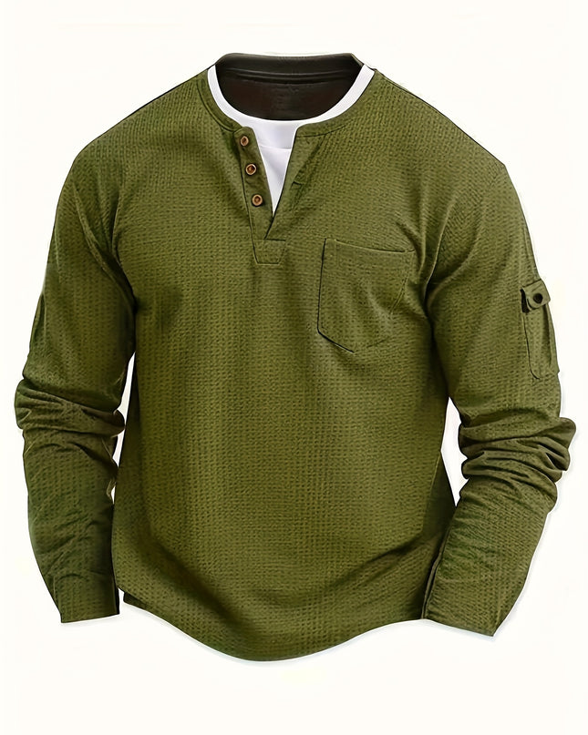 Men's Lightweight Sweatshirt - Casual Long Sleeve Top for Spring/Autumn
