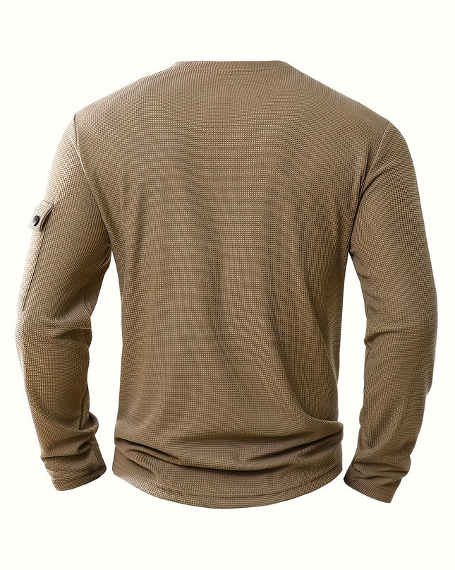 Men's Lightweight Sweatshirt - Casual Long Sleeve Top for Spring/Autumn