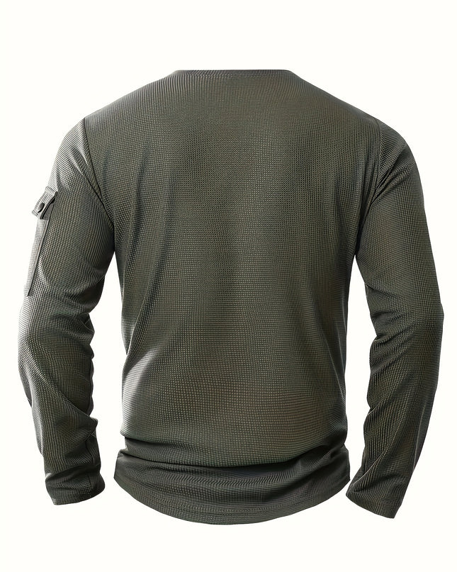 Men's Lightweight Sweatshirt - Casual Long Sleeve Top for Spring/Autumn