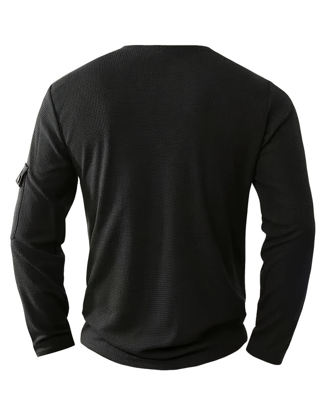 Men's Lightweight Sweatshirt - Casual Long Sleeve Top for Spring/Autumn