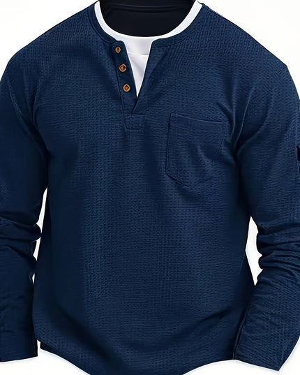 Men's Lightweight Sweatshirt - Casual Long Sleeve Top for Spring/Autumn