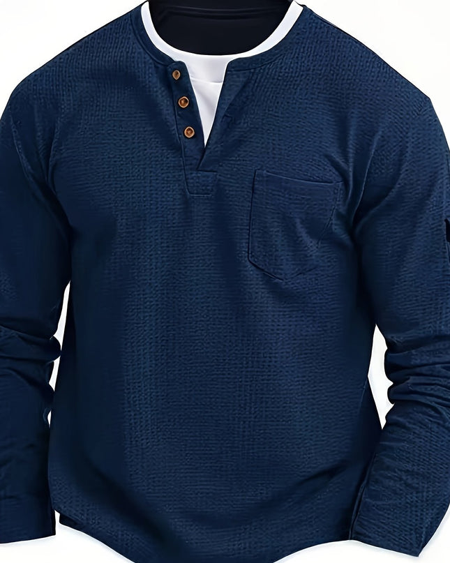 Men's Lightweight Sweatshirt - Casual Long Sleeve Top for Spring/Autumn