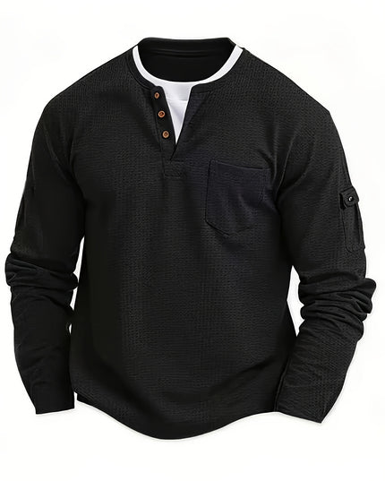 Men's Lightweight Sweatshirt - Casual Long Sleeve Top for Spring/Autumn