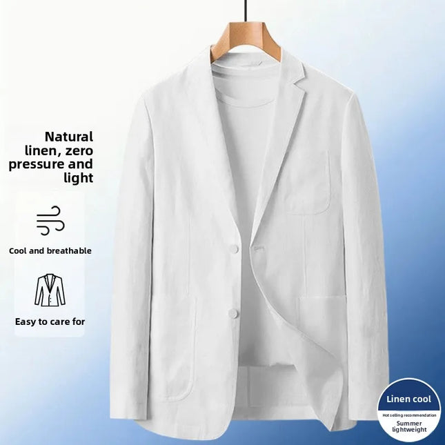Men's Linen Blazer - Fashionable, Lightweight & Versatile Casual Wear