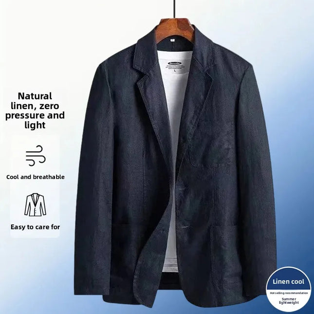 Men's Linen Blazer - Fashionable, Lightweight & Versatile Casual Wear