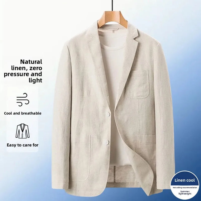 Men's Linen Blazer - Fashionable, Lightweight & Versatile Casual Wear