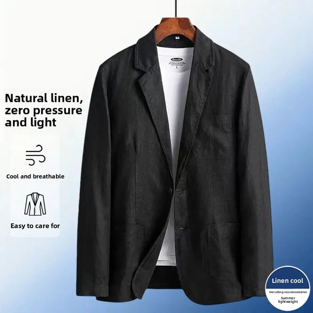 Men's Linen Blazer - Fashionable, Lightweight & Versatile Casual Wear