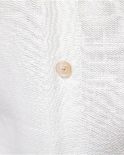 Men's Linen Long Sleeve Shirt - Casual Solid Color Style