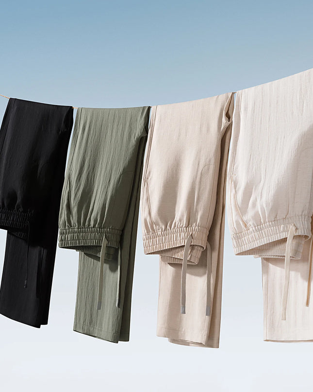 Men's Linen Lyocell Pants - Breathable, Soft, Casual Summer Trousers