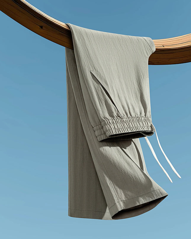 Men's Linen Lyocell Pants - Breathable, Soft, Casual Summer Trousers