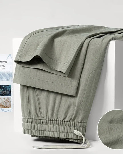 Men's Linen Lyocell Pants - Breathable, Soft, Casual Summer Trousers