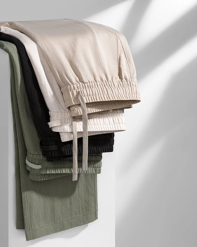 Men's Linen Lyocell Pants - Breathable, Soft, Casual Summer Trousers