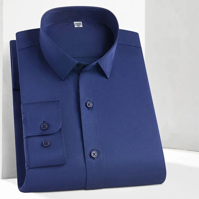 Men's Long Sleeve Casual Dress Shirt - Smooth, Wrinkle-Free Comfort