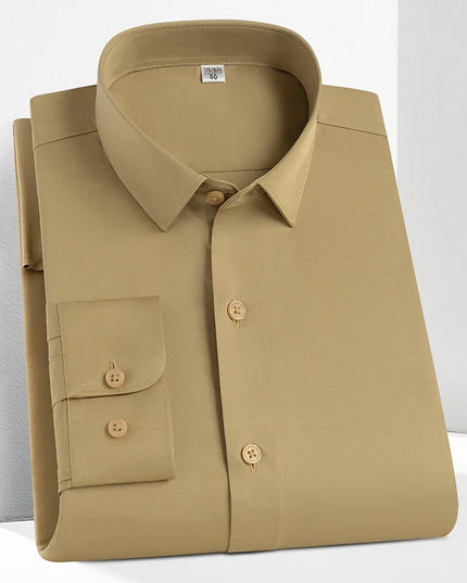 Men's Long Sleeve Casual Dress Shirt - Smooth, Wrinkle-Free Comfort