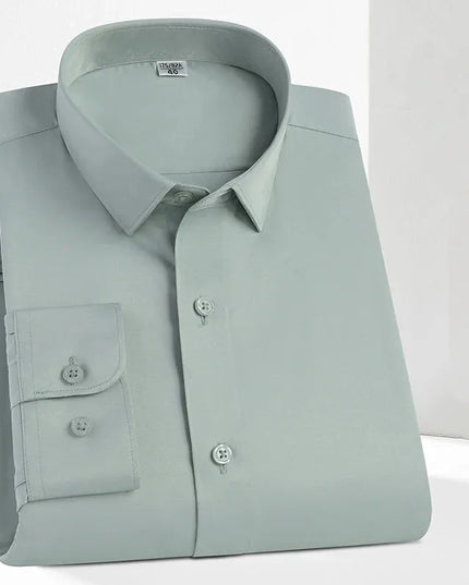 Men's Long Sleeve Casual Dress Shirt - Smooth, Wrinkle-Free Comfort