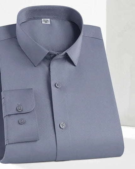 Men's Long Sleeve Casual Dress Shirt - Smooth, Wrinkle-Free Comfort