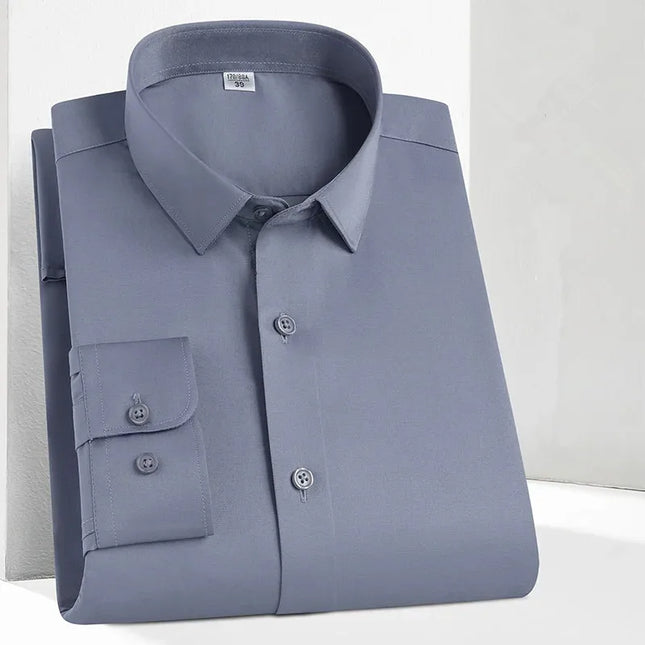 Men's Long Sleeve Casual Dress Shirt - Smooth, Wrinkle-Free Comfort