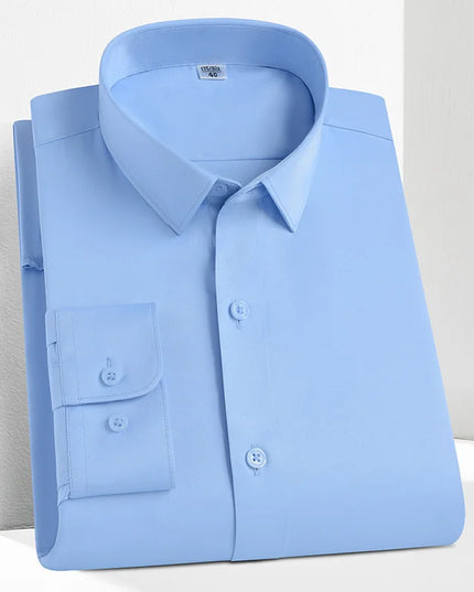 Men's Long Sleeve Casual Dress Shirt - Smooth, Wrinkle-Free Comfort