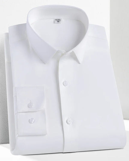 Men's Long Sleeve Casual Dress Shirt - Smooth, Wrinkle-Free Comfort