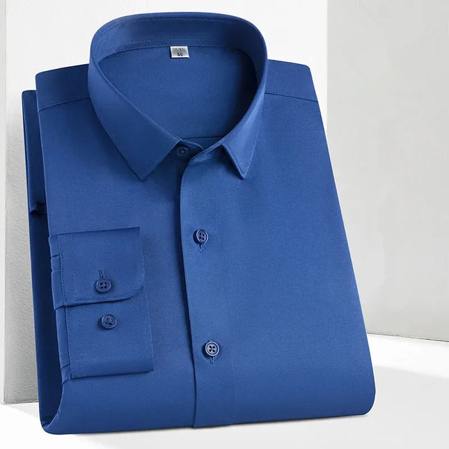 Men's Long Sleeve Casual Dress Shirt - Smooth, Wrinkle-Free Comfort