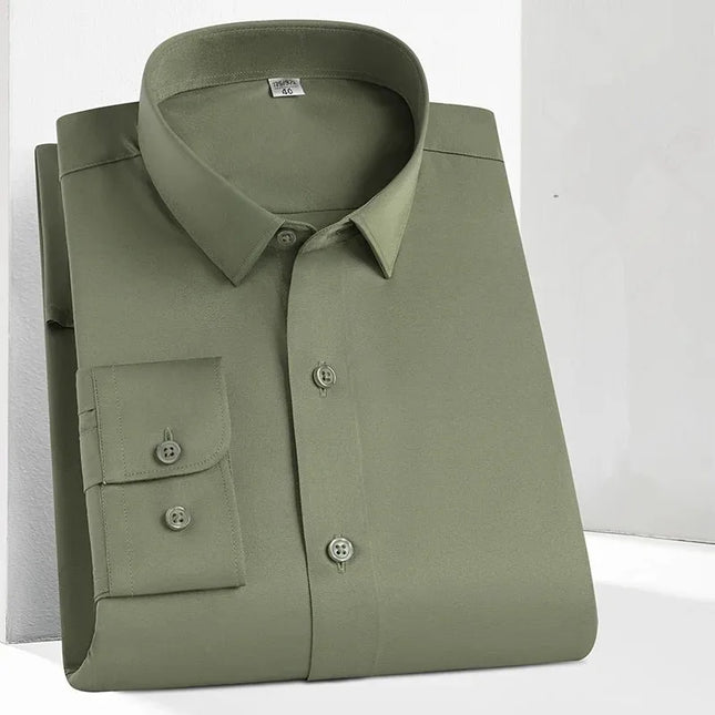 Men's Long Sleeve Casual Dress Shirt - Smooth, Wrinkle-Free Comfort