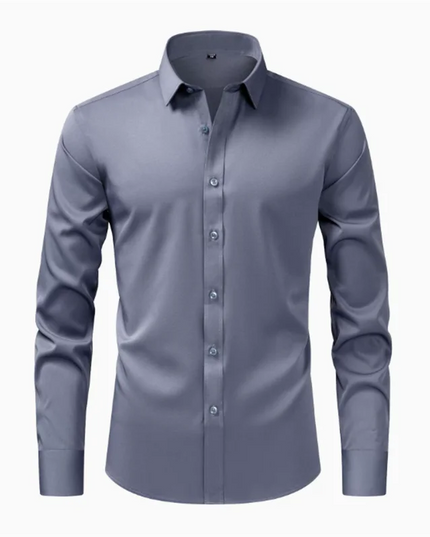 Men's Long Sleeve Casual Shirt - Comfortable Fit, Large Size 8XL