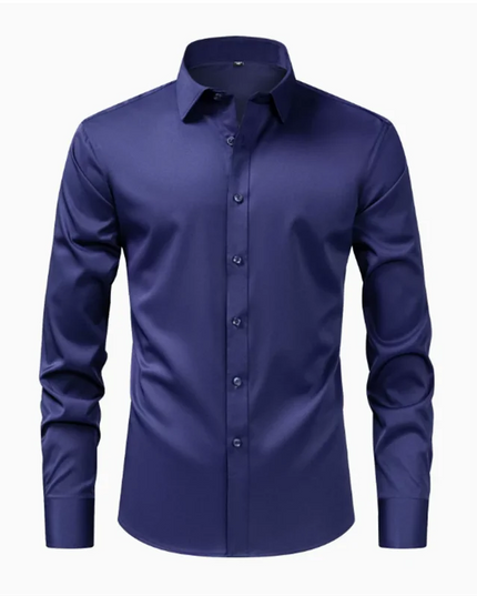 Men's Long Sleeve Casual Shirt - Comfortable Fit, Large Size 8XL