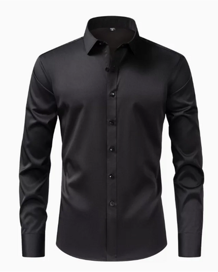 Men's Long Sleeve Casual Shirt - Comfortable Fit, Large Size 8XL