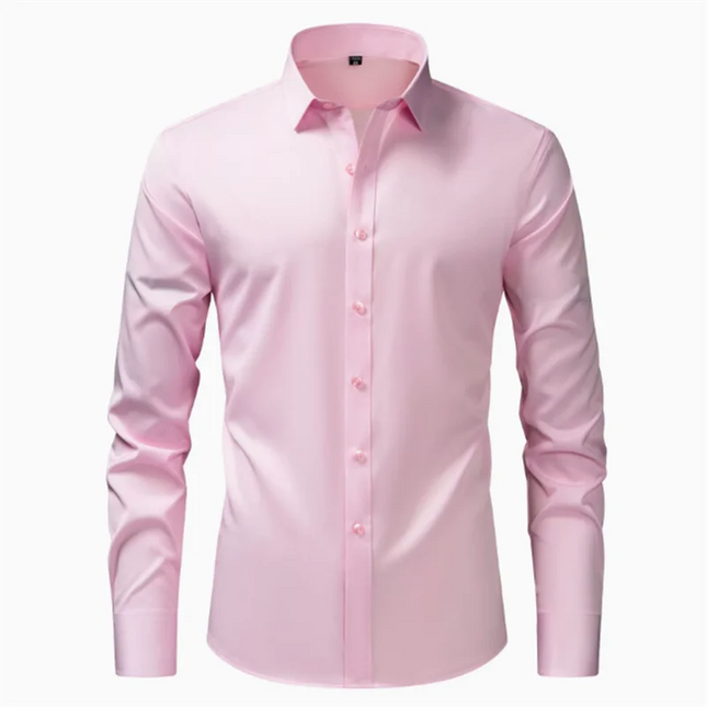 Men's Long Sleeve Casual Shirt - Comfortable Fit, Large Size 8XL