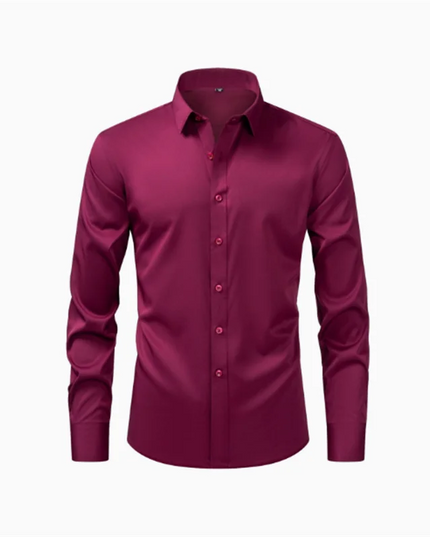 Men's Long Sleeve Casual Shirt - Comfortable Fit, Large Size 8XL