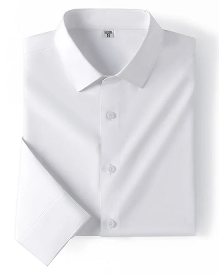 Men's Long Sleeve Non-Iron Dress Shirt - Slim Fit Luxury White