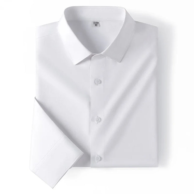 Men's Long Sleeve Non-Iron Dress Shirt - Slim Fit Luxury White