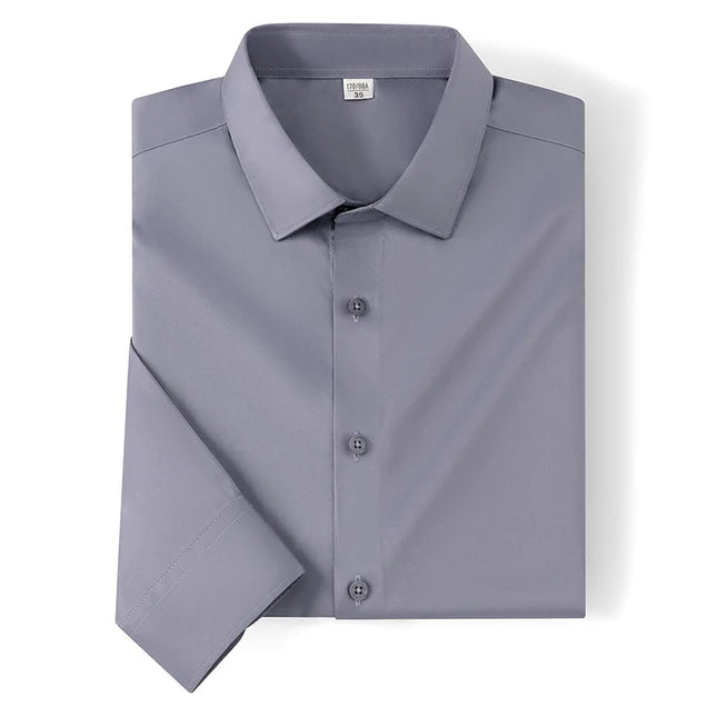 Men's Long Sleeve Non-Iron Dress Shirt - Slim Fit Luxury White