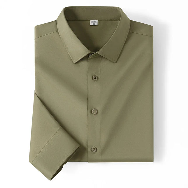 Men's Long Sleeve Non-Iron Dress Shirt - Slim Fit Luxury White