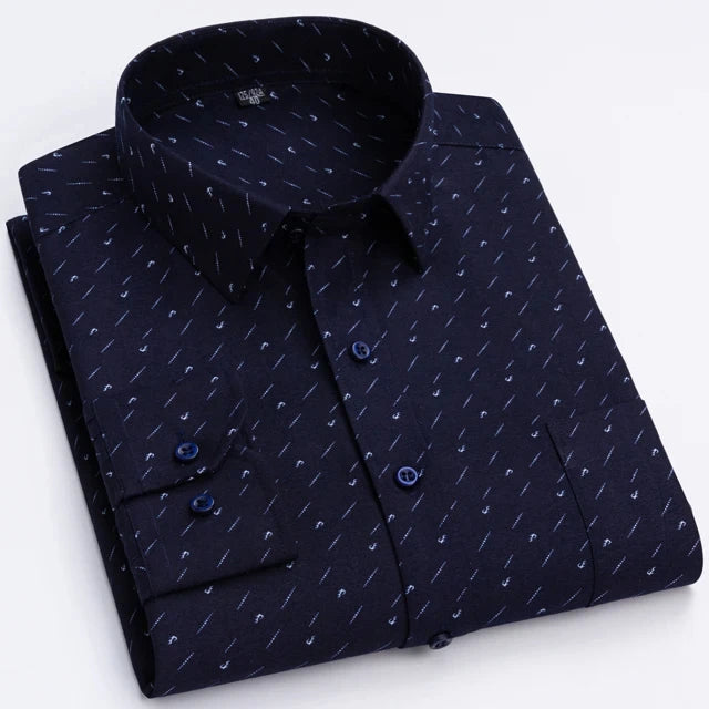 Men's Long Sleeve Plaid Shirt - Casual Fashion for All Seasons