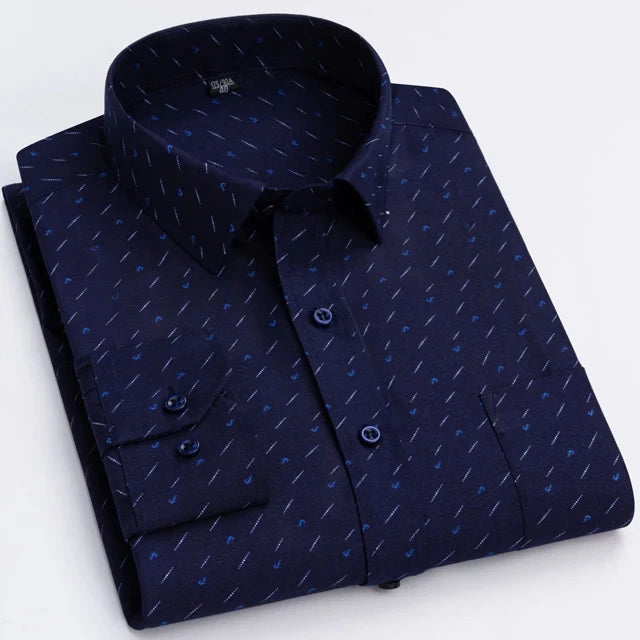 Men's Long Sleeve Plaid Shirt - Casual Fashion for All Seasons