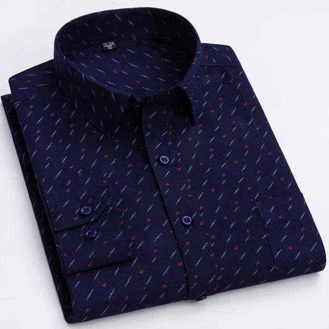 Men's Long Sleeve Plaid Shirt - Casual Fashion for All Seasons