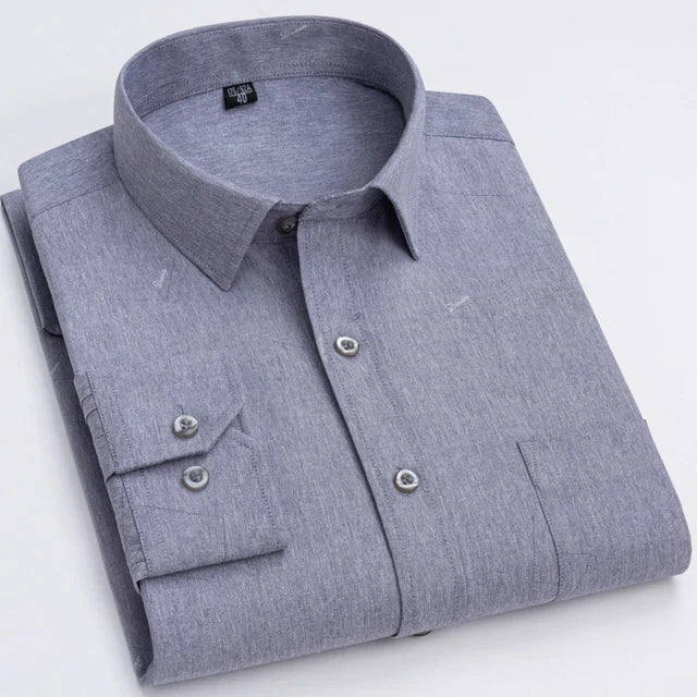 Men's Long Sleeve Plaid Shirt - Casual Fashion for All Seasons