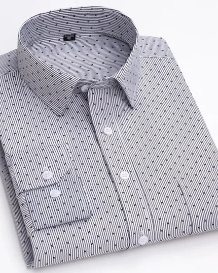Men's Long Sleeve Plaid Shirt - Casual Fashion for All Seasons